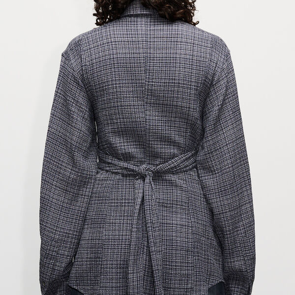 Twisty skjorte, grey micro check, HOPE