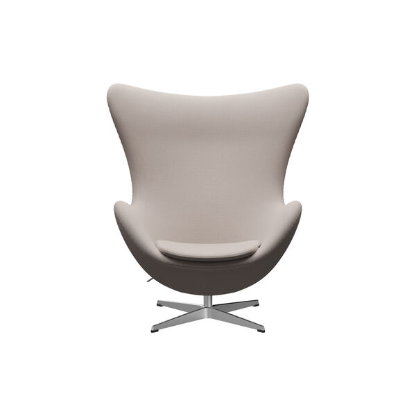 Egg&trade; 3316 loungestol, Christianshavn 1120 light beige/satin brushed aluminium, Fritz Hansen