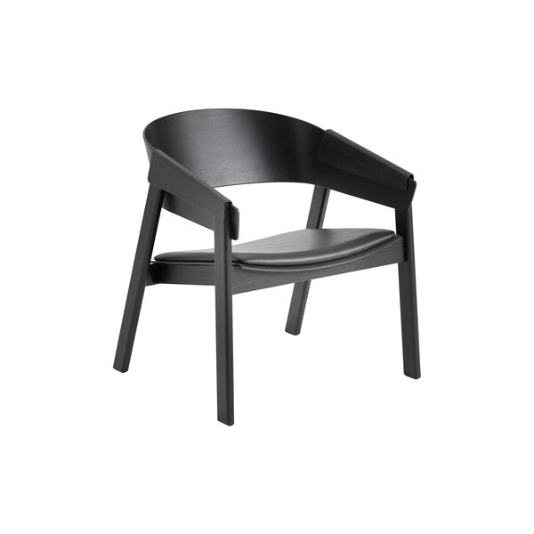Cover Lounge Chair, refine leather black/black, Muuto