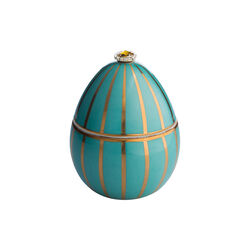 Bois de Russie duftlys egg, turquoise golden stripes, LADENAC