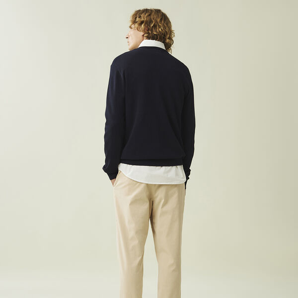 Bradley Cotton Crew genser, mørkeblå, Lexington