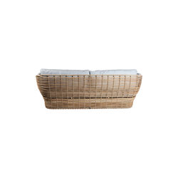 Basket 2-seter sofa inkl. putesett, natural/taupe, Cane-line