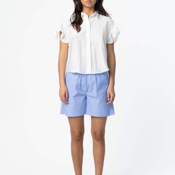 HARPER striped shorts - Sille fit, blue stripes, Coster Copenhagen
