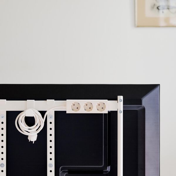 Power Bar 2 meters, pearl, Pedestal