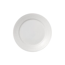 Hvit Riflet tallerken Ø 25 cm