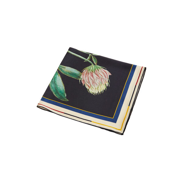 Trifolium silkeskjerf, marineblå/gylden sand, Flora Danica Denmark