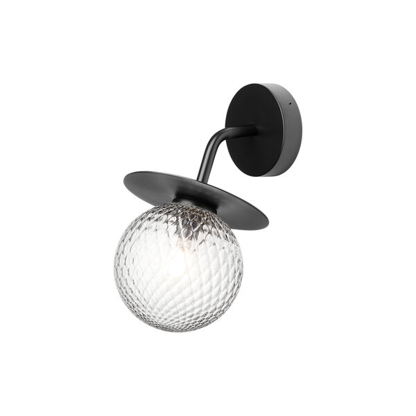 Liila Outdoor Wall Lamp, black/optic clear, Nuura