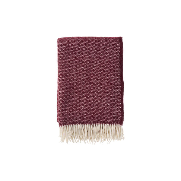 Vilda | Bordeaux | Pledd, Klippan Yllefabrik