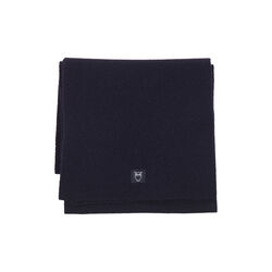 Rib knit wool scarf, total eclipse, KnowledgeCotton Apparel 