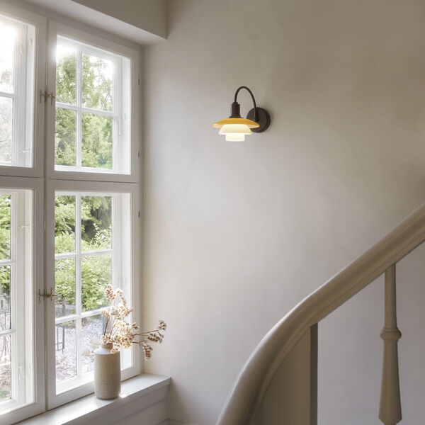 PH 2/2 Vegglampe Centenary Edition, amber/opal white, Louis Poulsen