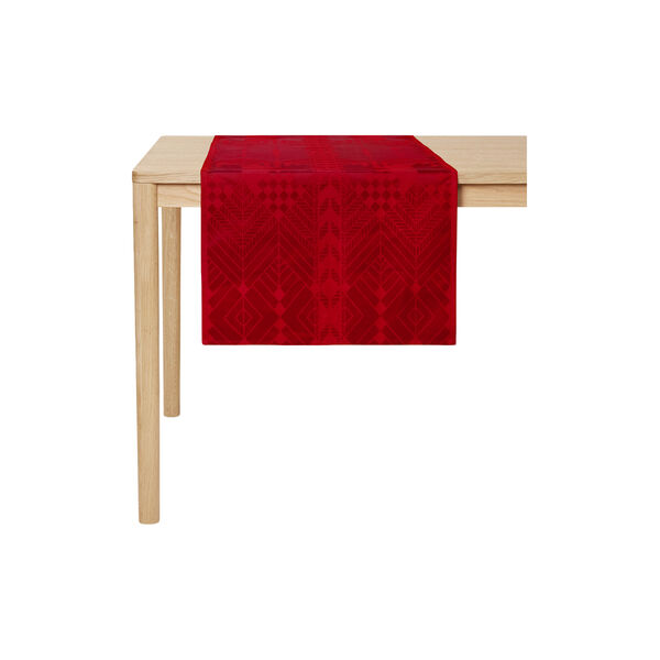 Christmas juleløper, deep red, Georg Jensen Damask