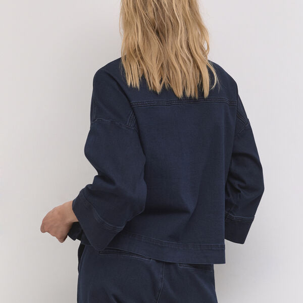 LaraMW kor skjorte 115, m&oslash;rkebl&aring; uvasket, My Essential Wardrobe