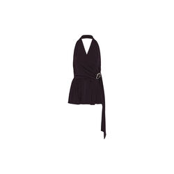 GZseren halterneck top, deep plum, Gestuz