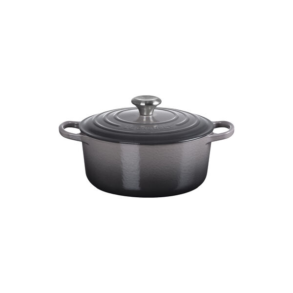 Signature st&oslash;pejern rund gryte &Oslash; 24 cm, flint, Le Creuset