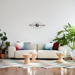 Eye Clock, brass/walnut, Vitra 