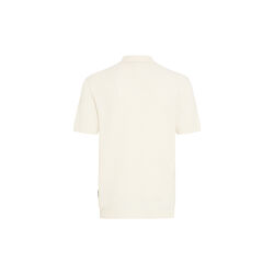 CFKARL Structured Knit Polo, egret, Casual Friday