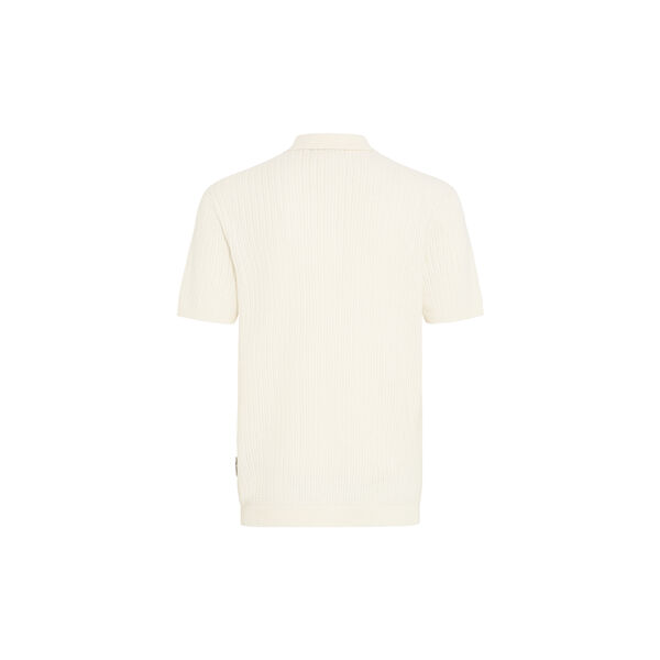 CFKARL Structured Knit Polo, egret, Casual Friday