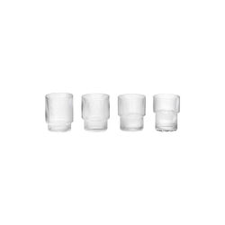 Ripple vannglass 4 stk., klar