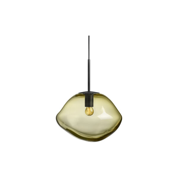 Crystal Stone 350 mm, oliven, Hadeland Glassverk