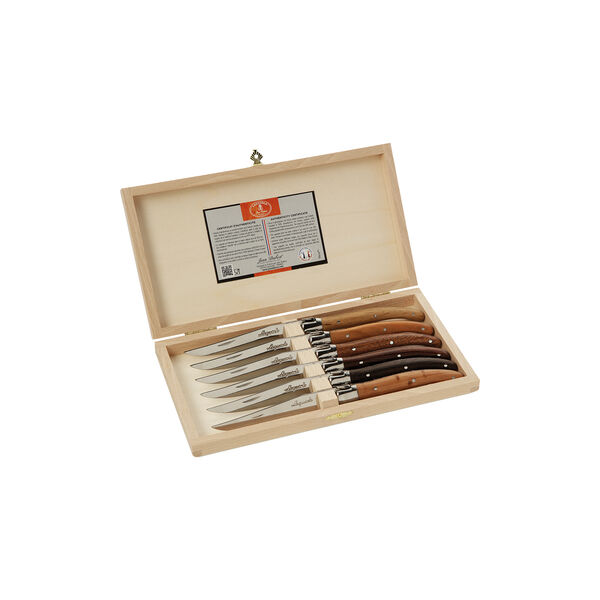 Jean Dubost Kniver tre mix 2,5 mm 6 stk., mixed woods, Jean Dubost