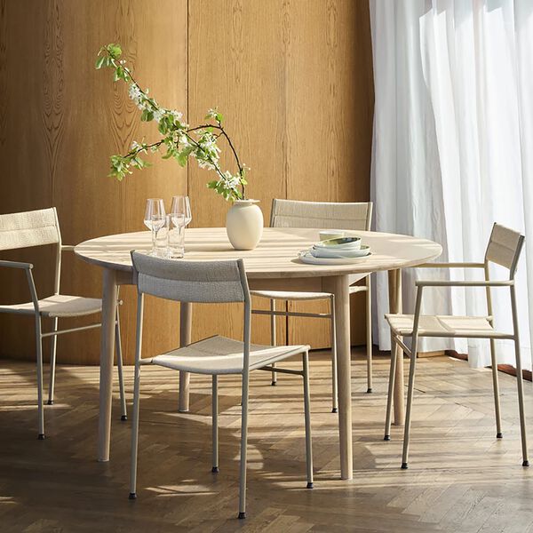 Expand spisebord circular D120, lys oljet eik, Northern