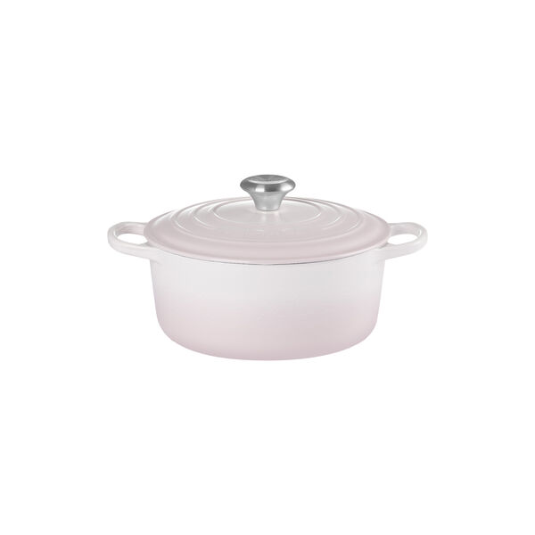Signature st&oslash;pejern rund gryte &Oslash; 24 cm, shell pink, Le Creuset