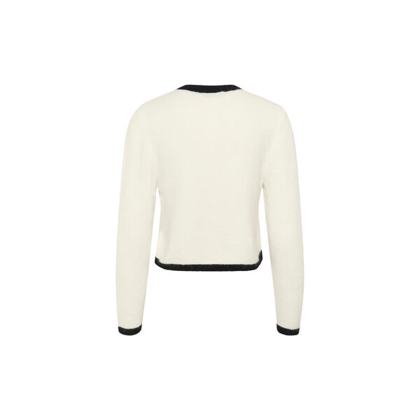 GZalpha ls contrast cardigan, ivory/black comb, Gestuz