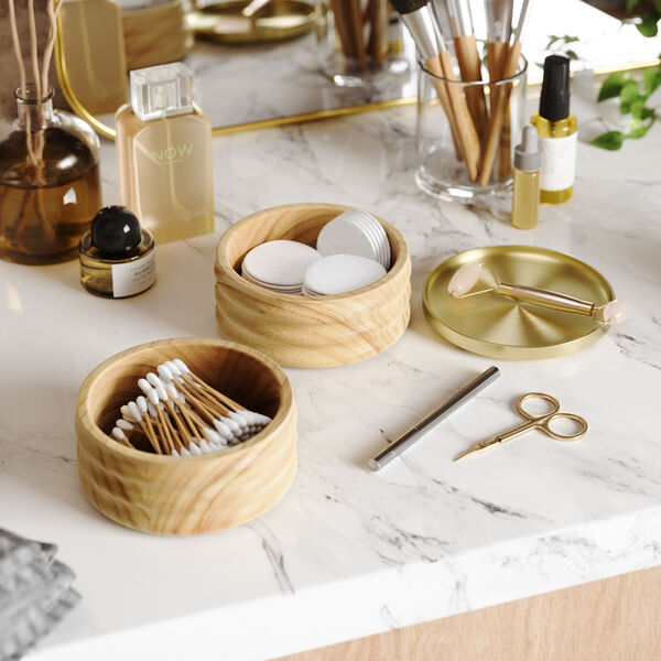 Tesora Smykkeskrin i Tre, naturlig farge/messing, Umbra