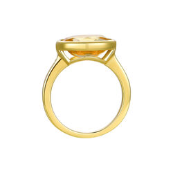 Selene Bezel Solitaire Ring, gold/citrine, Nila Noor