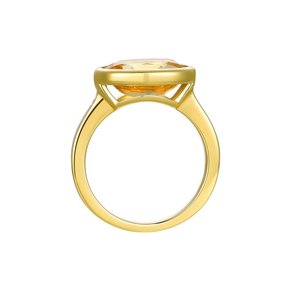 Selene Bezel Solitaire Ring, gold/citrine, Nila Noor