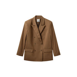 AVIANASW OVERSIZE PINSTRIPE BLAZER, 7164 maple brown, Sofie Schnoor