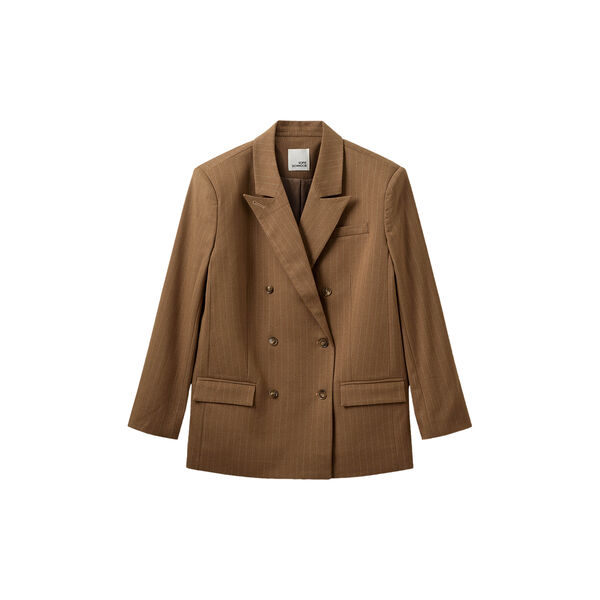 AVIANASW OVERSIZE PINSTRIPE BLAZER, 7164 maple brown, Sofie Schnoor