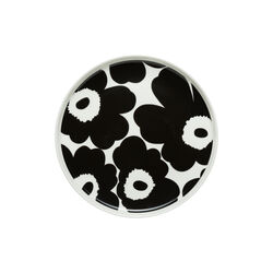 Unikko tallerken Ø 20 cm, white/black, Marimekko
