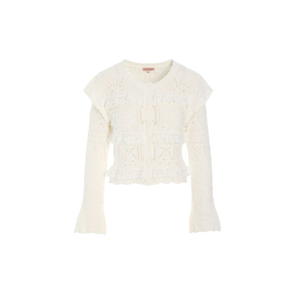 Sienna Knit Cardigan, vanilla, HUNK&Oslash;N