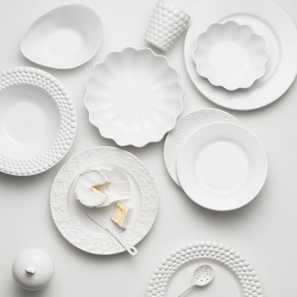 Basic Oyster sk&aring;l 24 cm, white, Mateus