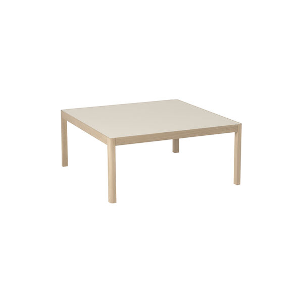 Workshop Coffee Table, warm grey linoleum/oak, Muuto