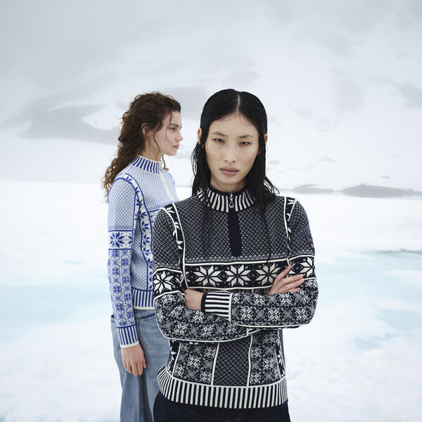 Vard&aring;sen Fem. Sweater, marine offwhite, Dale of Norway