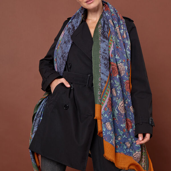 POETRY skjerf , blå/rosa POETRY skjerf , blå/rosa, Bella Ballou