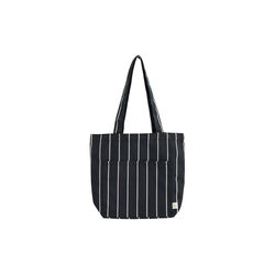 Outdoor Market Tote Bag, black with beige stripe, HAY