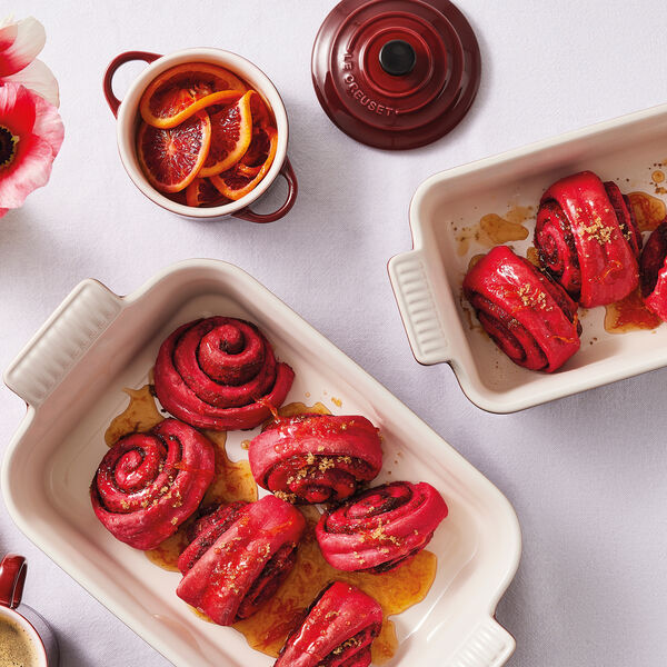 Heritage rektangul&aelig;rt fat 19 cm, garnet, Le Creuset