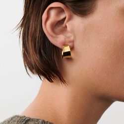 Reflection Hoops Medium, gullbelagt, Pernille Corydon Jewellery