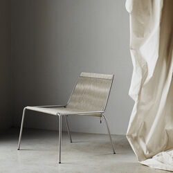 Noel Lounge Chair, steel/nature linen, Thorup Copenhagen