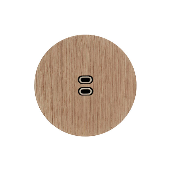 KLOSS USB C+C Rund, natur eik, Kjaer + Loege