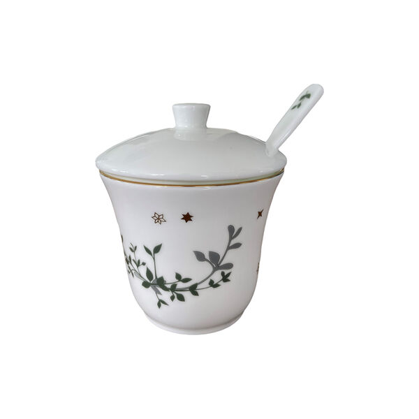 Vinterstjerner sukkerbolle med lokk og skje, Jette Frölich Design