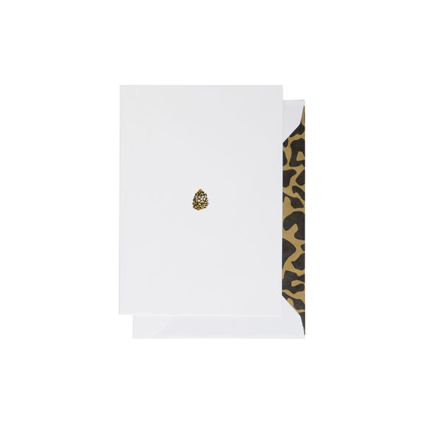 Gold Pinecone kort, hvit/gull Gold Pinecone kort, hvit/gull, CARDSOME