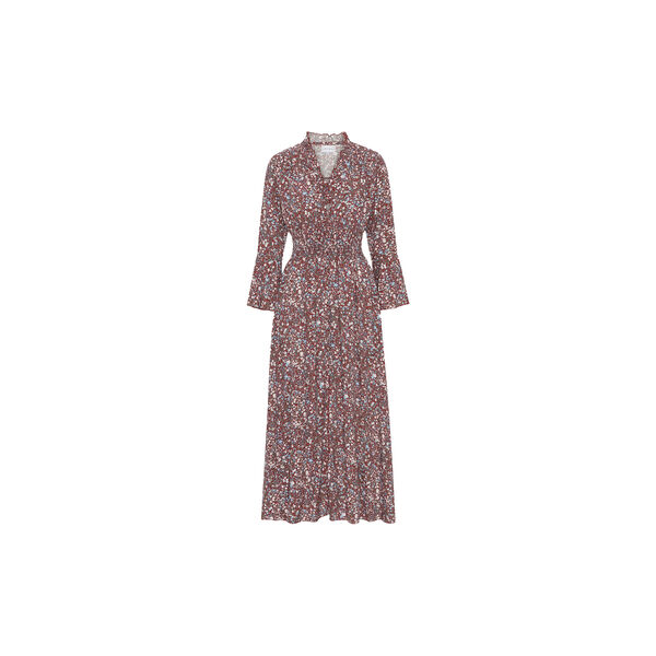 Sally Long Dress, bordeaux flower, Americandreams
