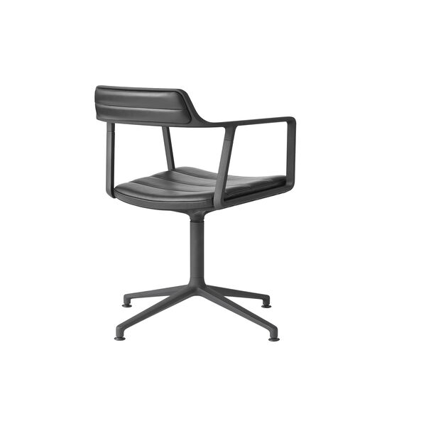 VIPP452 Swivel Chair with Gliders, black/black, Vipp