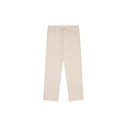 FIG loose linen pants - GOTS/Vegan, yarndyed - light feather gray, KnowledgeCotton Apparel 
