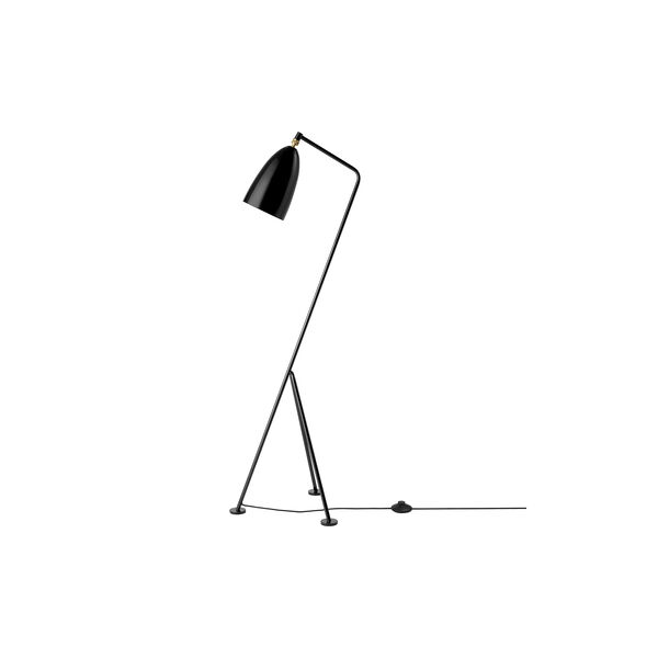 Gr&auml;shoppa Floor Lamp, black glossy, GUBI