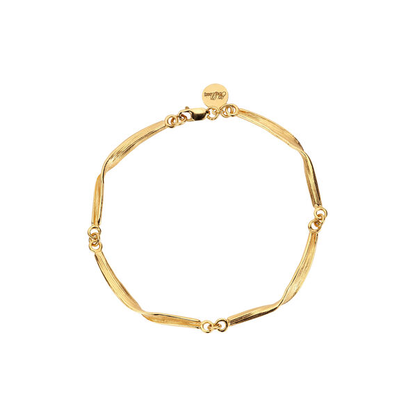 Gr&aelig;s armb&aring;nd, gullbelagt, Flora Danica Jewellery